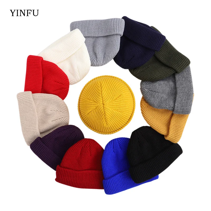 

Шапка мужская вязаная шерстяная, Классическая шапка с принтом дыни, однотонная, в стиле арбуза, пуловер, лыжная шапка, Осень-зима