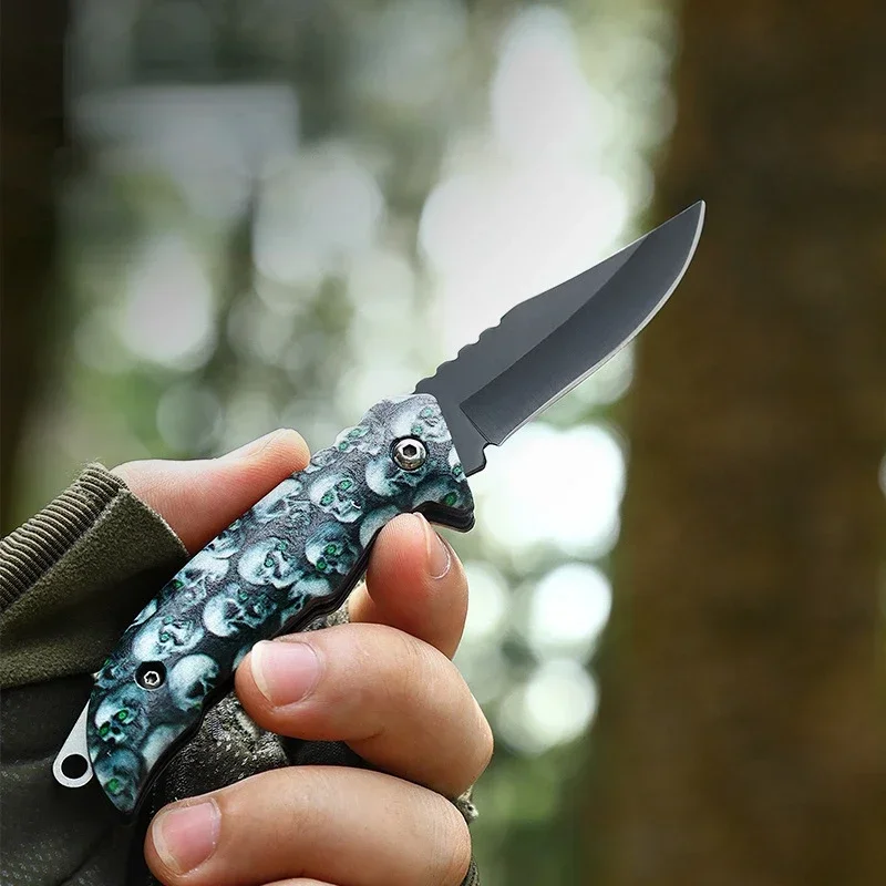 

3D складной нож с лезвием скелета для путешествий, нож для фруктов, нож для выживания в дикой природе, кемпинга