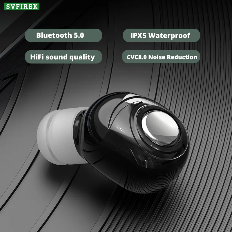 

Mini Wireless Earphone TWS In-Ear Earbuds With Mic Handsfree Stereo Headphone For Mobile Phone