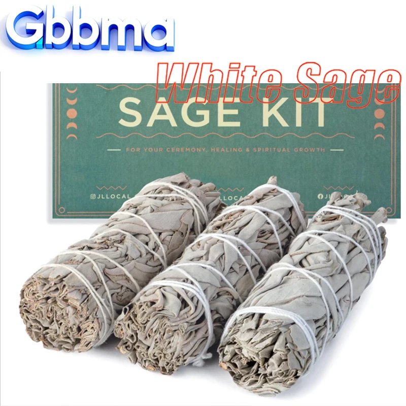 Фото Оригинальный комплект California White Sage, 40 г, для очистки отрицательной энергии. Чистое пространство. Используется в йоге. СПА. Медитация. №1