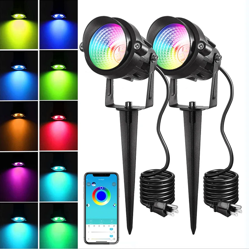 

RGB-светильник для ландшафта, водонепроницаемый, IP67, с поддержкой Bluetooth