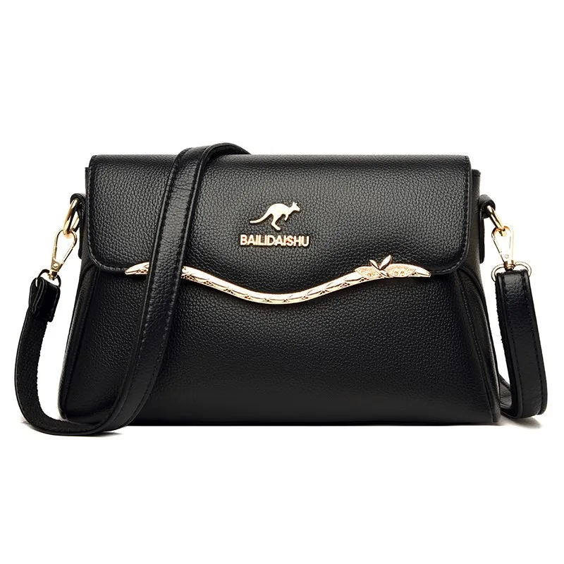 

Solid Color Fashion Shoulder Handbags Female Travel Cross Body Bag Small Soft PU Leather Crossbody Bags For Women