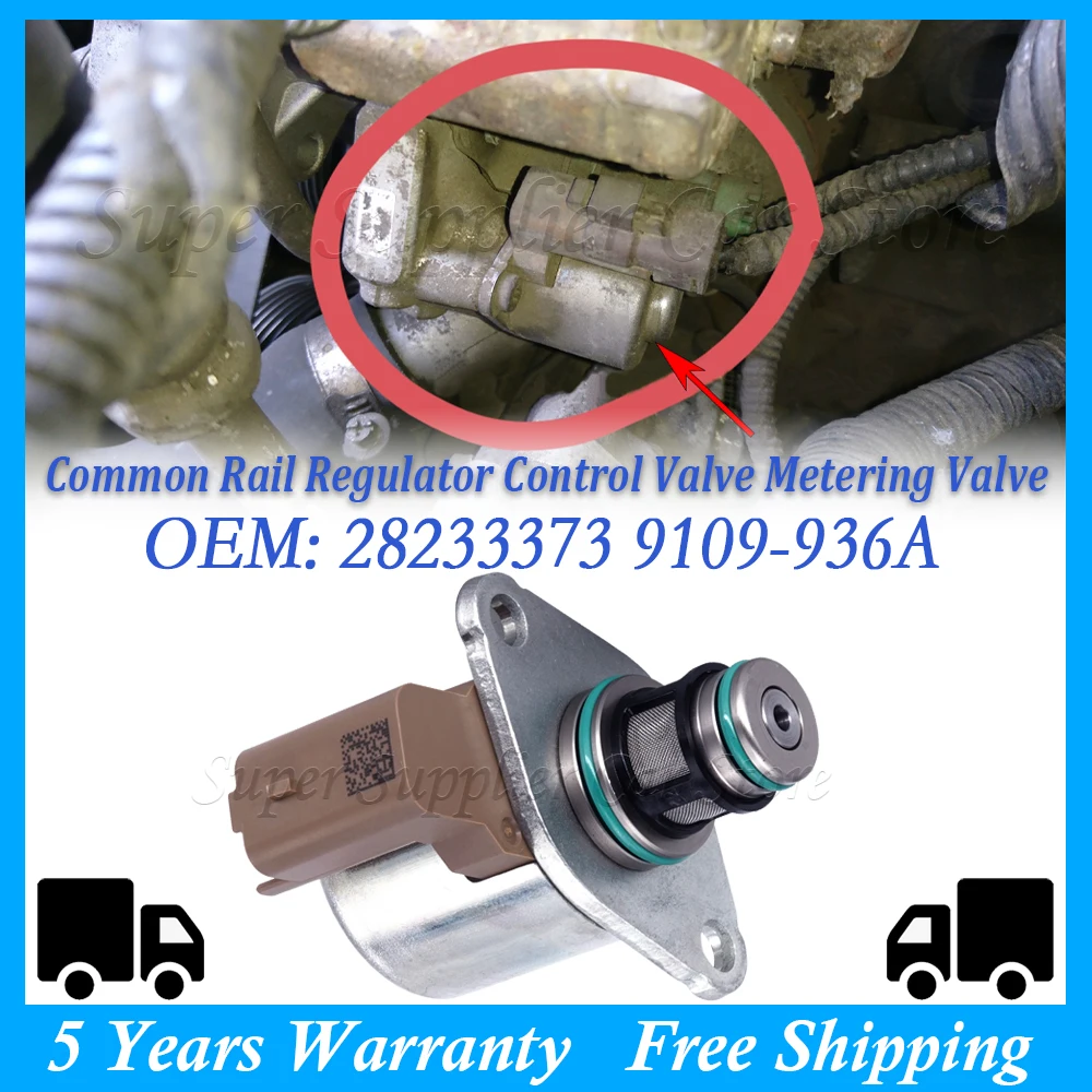 

Новый электромагнитный клапан дозирования топлива для FORD CITROEN PEUGEOT, регулятор Common Rail, регулирующий клапан, дозирующий клапан 28233373 9109-936A