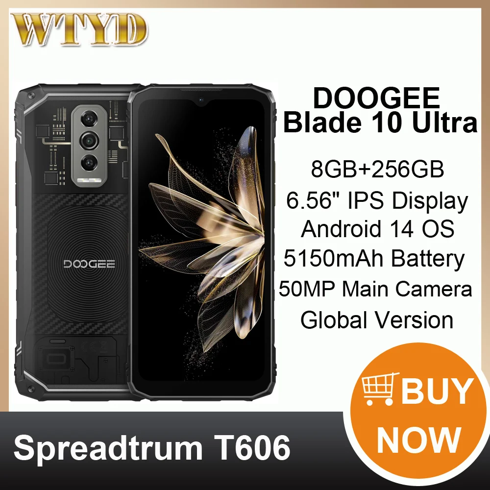 Смартфон DOOGEE Blade 10 8 + 256 ГБ 5150 мАч 6 56 дюйма Android 14