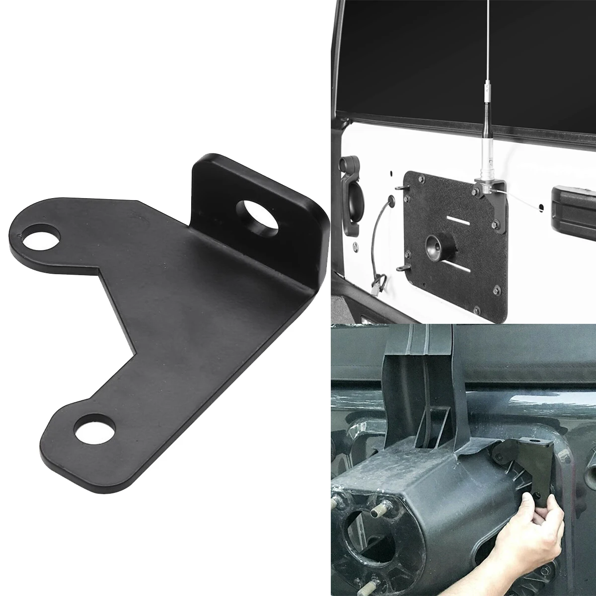 

Tailgate Antenna Bracket for Jeep Wrangler JK 2007-2017 CB Radio Aerial Base Mounting Holder