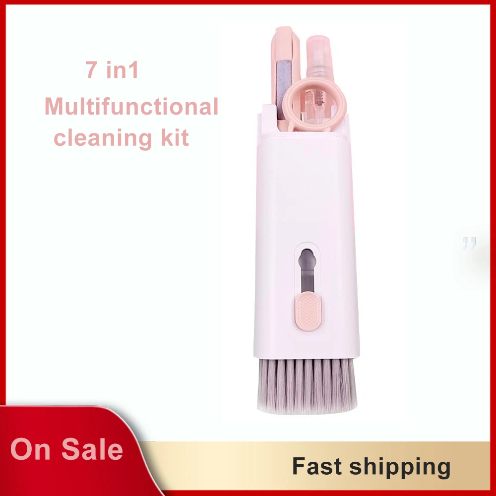 

7-in-1 Multi-function Bluetooth-compatible Headset Cleaning Pen Portable Earbuds Cleaner Kit For PC Computer Mobile Phone