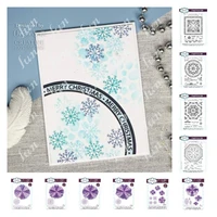 new christmas mini folding daisy doily starburst craft clear stamps and metal cutting dies set craft scrapbooking mold embossing
