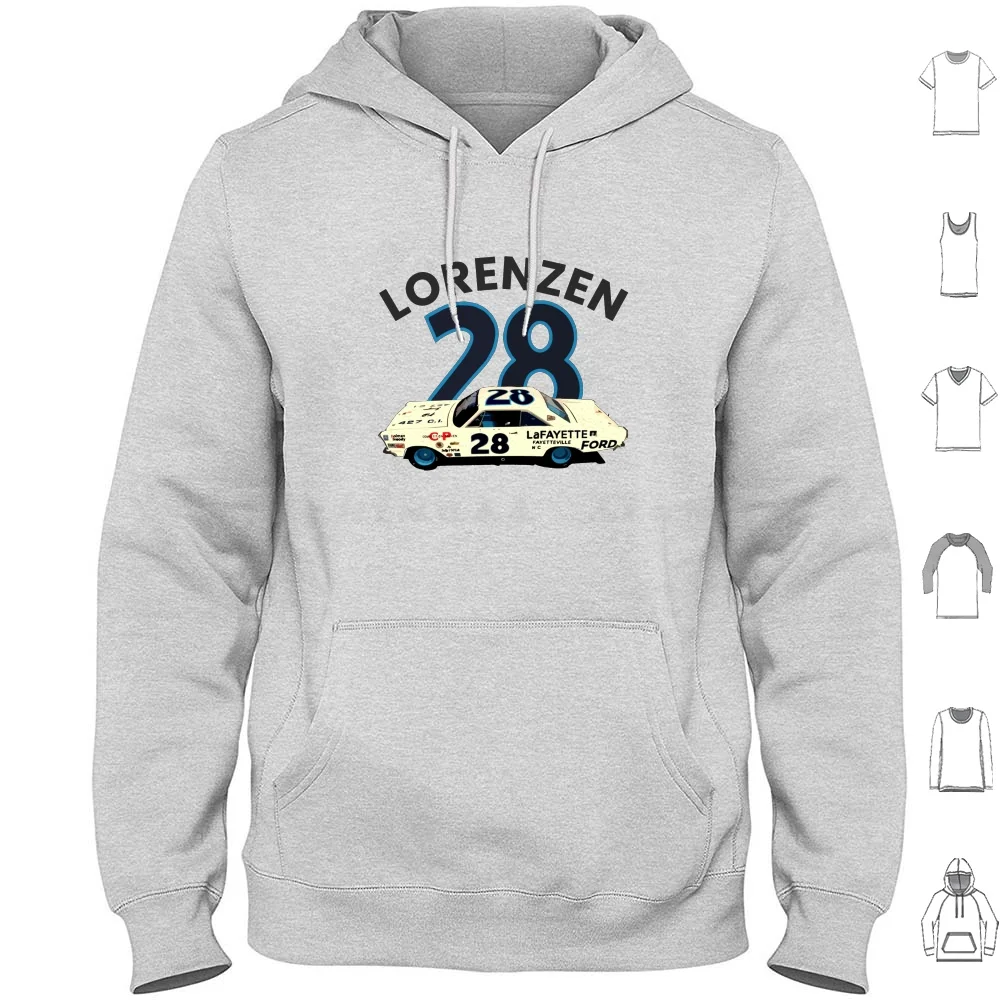 

Fred Lorenzen Lafayette 1965 Hoodies Long Sleeve Fred Lorenzen Mello Yello Days Of Thunder Racing Smokey And The
