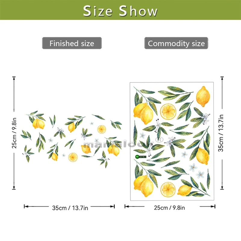 Декоративные наклейки на стену в виде свежих фруктов фон для детской комнаты