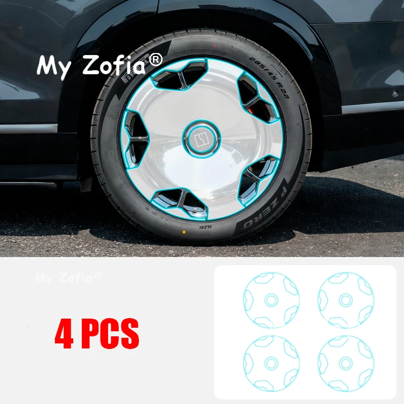 

Для ZEEKR 9X 2025 2026 автомобильные колпаки, пленка для ступицы колеса, защита из ТПУ, прозрачная пленка, модификация против царапин, аксессуары