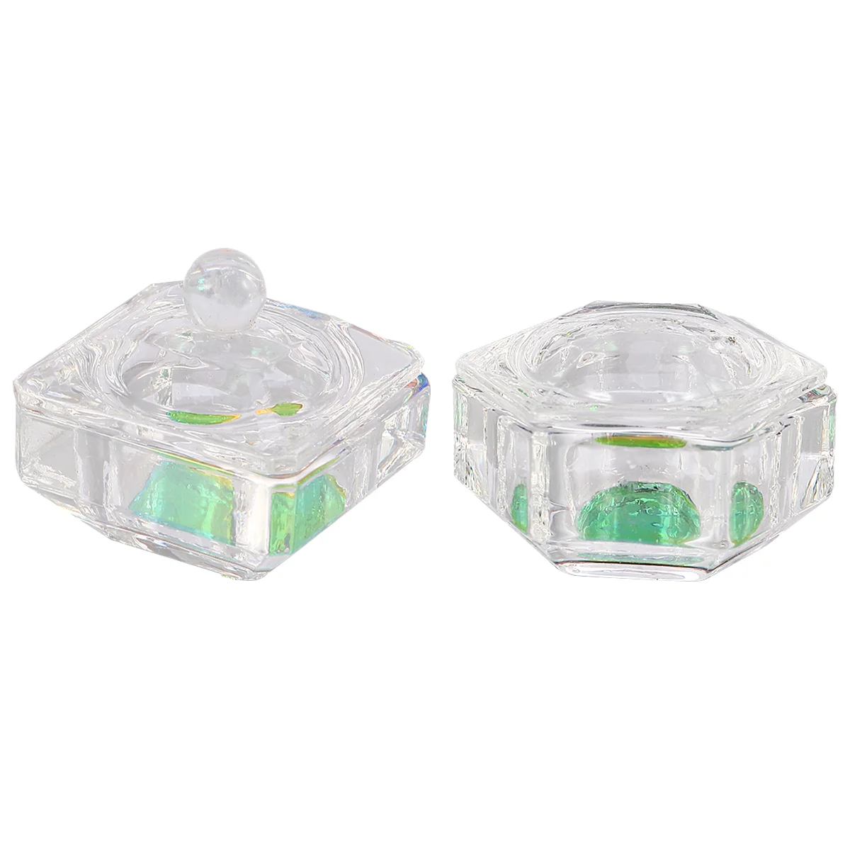 

2pcs Transparent Creative Liquid Container Glass Cup Crystal Cups for Nail Salon