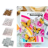 small butterfly cutting dies stamps stencil hot foil scrapbooking background diy decoration craft embossing 2022 new