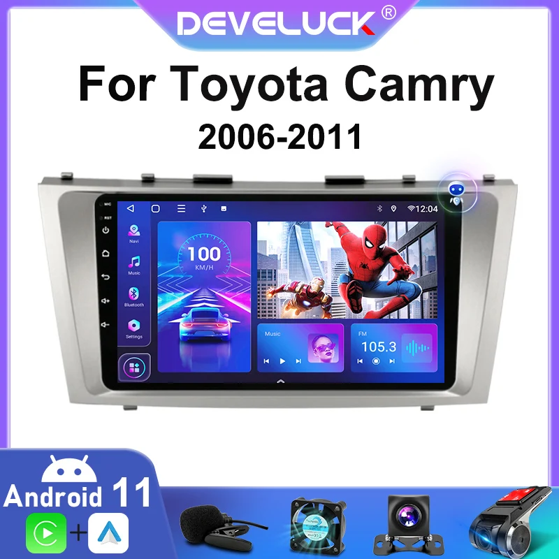 Автомагнитола 2DIN на Android 11 мультимедийный видеоплеер для Toyota Camry 7 XV 40 50 2006-2011
