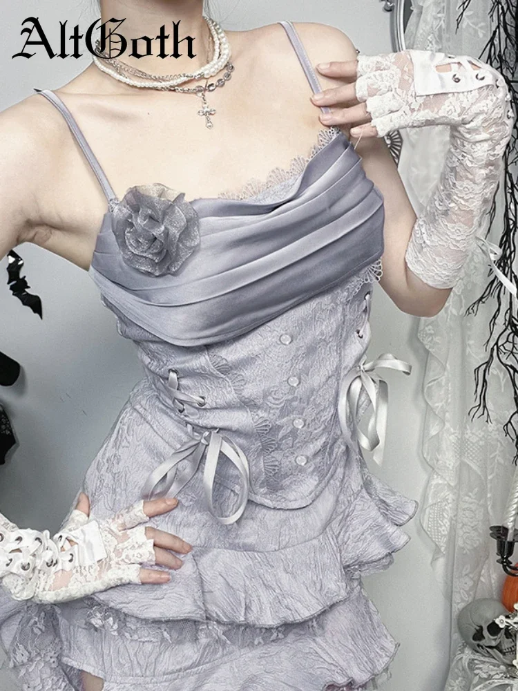 AltGoth эстетический элегантный камзол женский sotf гот Fairycore Hotsweet кружево в стиле