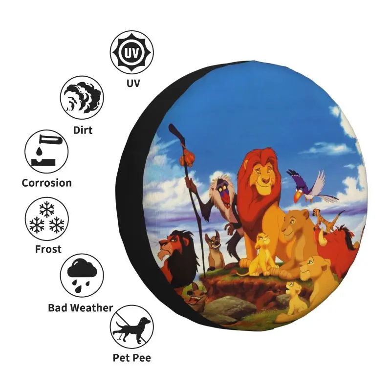 Чехол на запасное колесо The Lion King Simba для Jeep Toyota Mitsubishi мультяшный фильм 4WD 4x4 защита