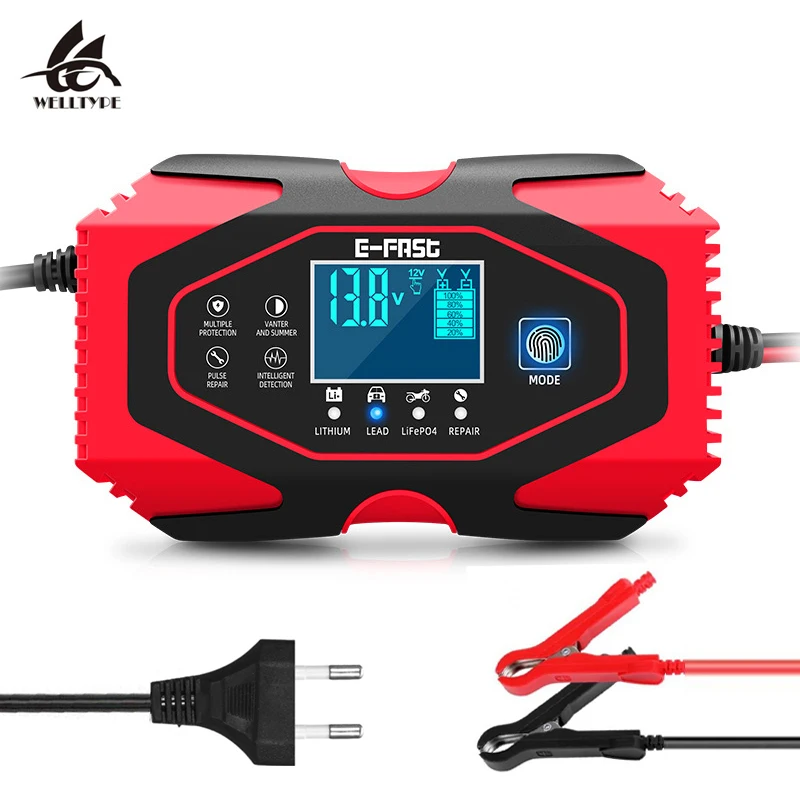 

12V 24V Car Battery Charger Lead-acid AGM GEL& Lithium LiFePO4 Repair
