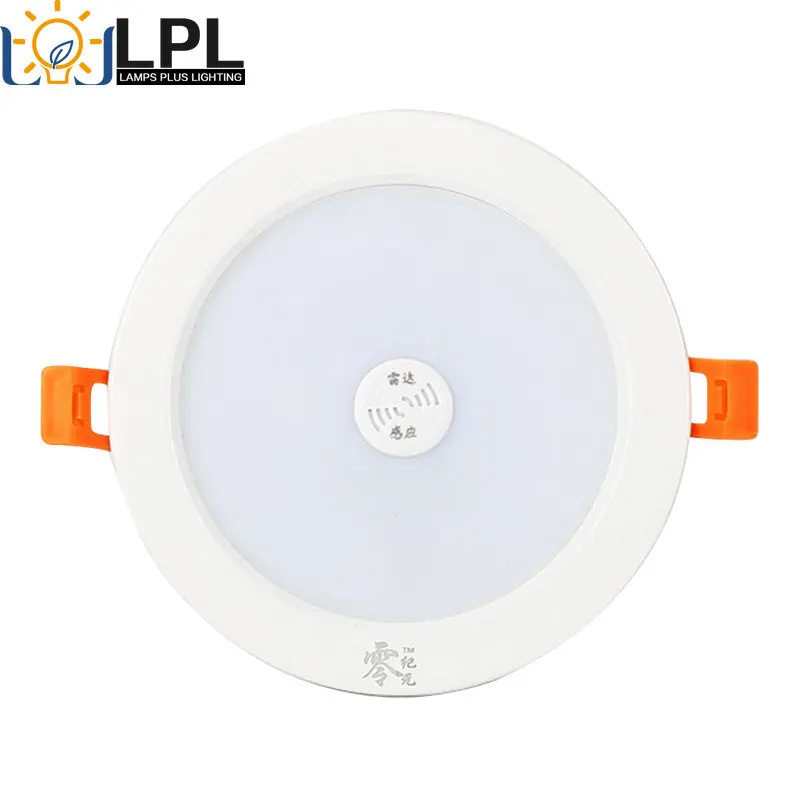 

220V PIR Motion Sensor LED Downlight Voive Control LED Recessed Ceiling Light 18W Induction Round Spotlight Decor