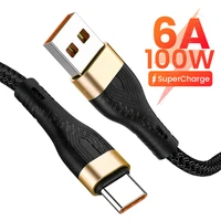 6a usb type c supercharge cable for huawei p40 p30 mate40 pro 5a fast charing data cord for xiaomi mi 12 pro oneplus redmi 2m