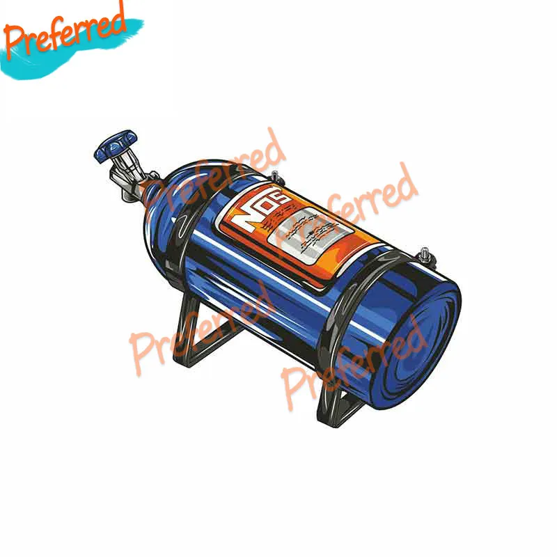 NOS Bottle Nitrous Fire Extinguisher Car Sticker Decal Made of Durable Vinyl Waterproof Material, Car/truck Ship Toolbox