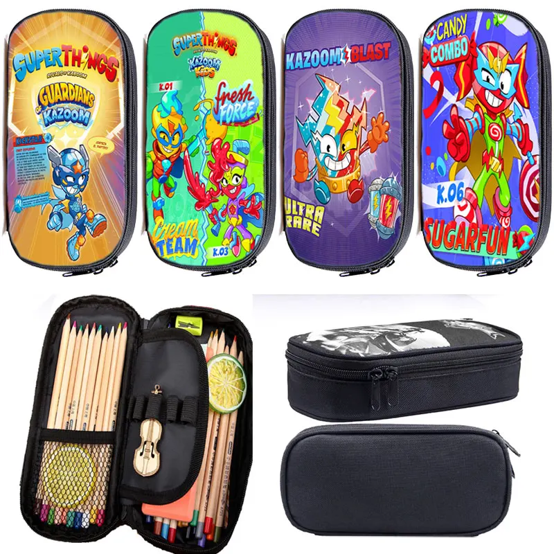 

Superzings Pencil Case Students Anime Pencil Bag Stationery Cases School Supplies Boys Girls Superthings Pen Bag Kids Pencil Box
