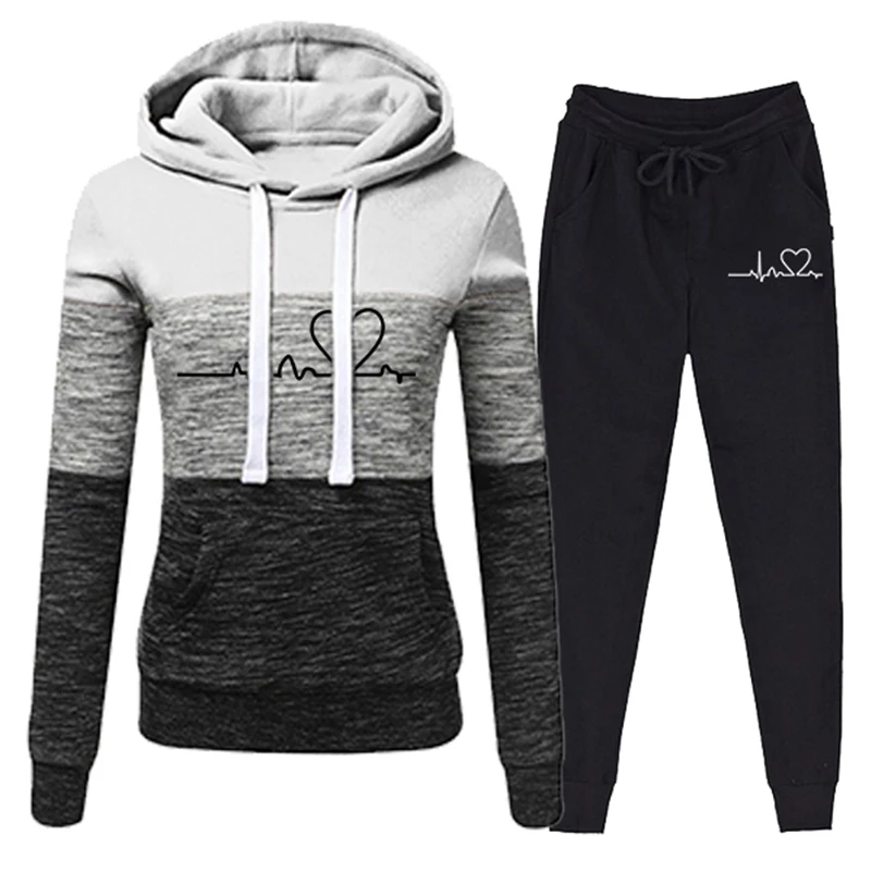 Women Running Tracksuit Women 2Piece Set Suit Female Hoodies and Pants Outfits 2022 Women's Clothing Autumn Winter Sweatshirts