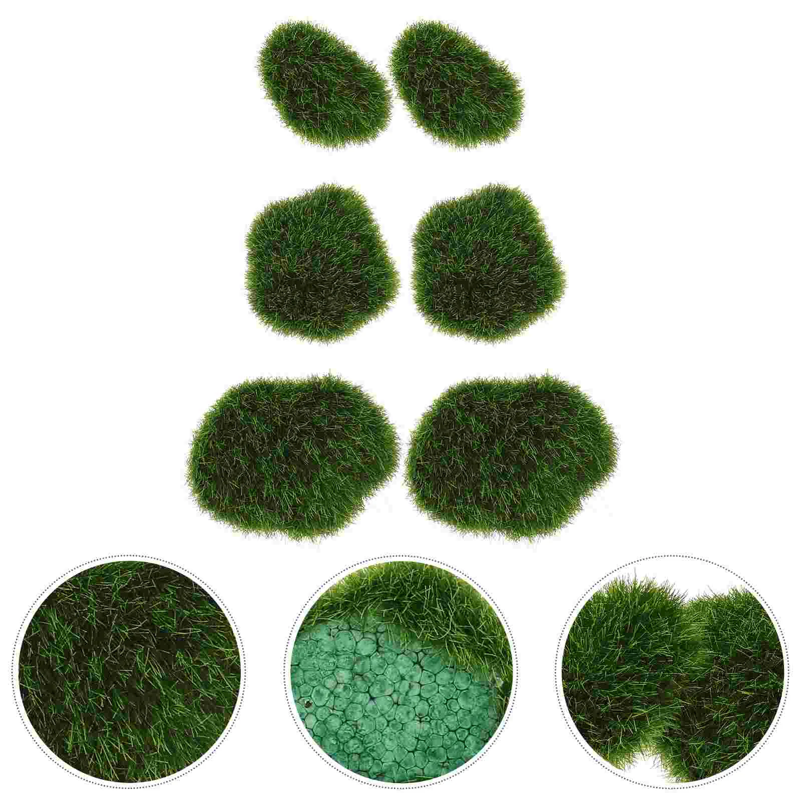 6 шт. реквизит из искусственного камня мха имитация мохового сочного горшка