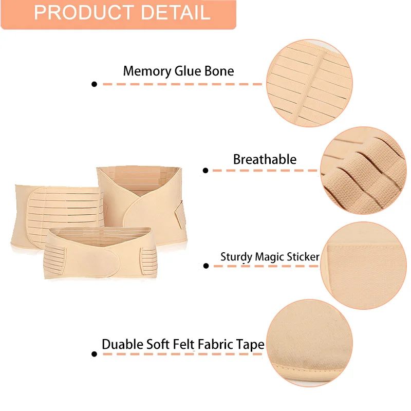 3 in1 Postpartum Support Recovery Belly Band Women Abdomen Pelvis Belt Pregnancy Corset Waist Trainer Body Recovery Bandage Wrap