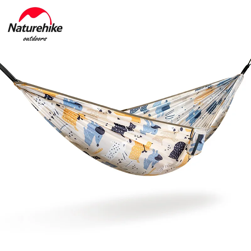 

Naturehike Printed parent-child hammock outdoor widening anti-rollover swing double leisure camping hammock