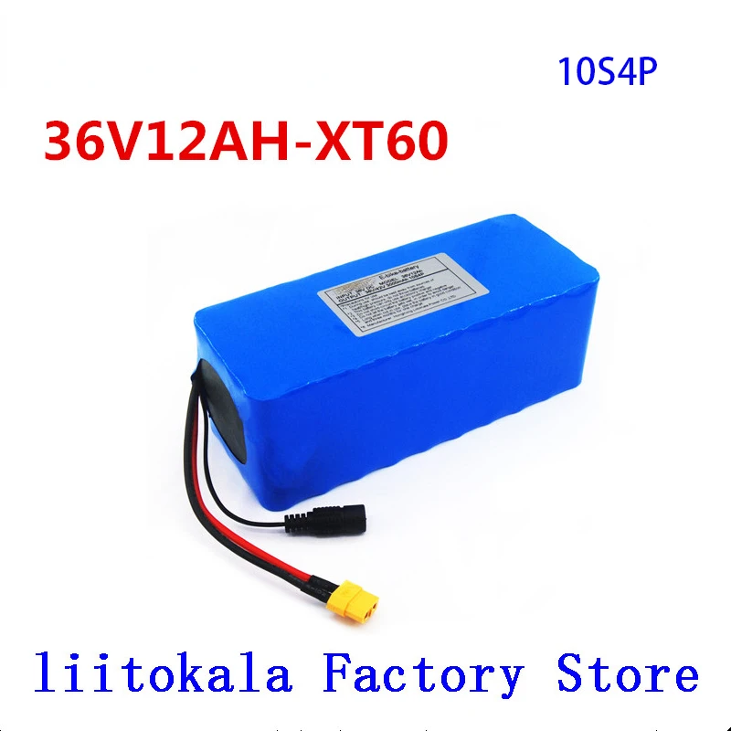 

12ah 10S4P battery pack 18650 lithium- battery 500W high power 42V motorcycle Scoote XT60 male