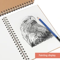 kraft paper cover sketchbook a3 thickened 160g blank drawing book portable diy graffiti notebook coil loose leaf notepad