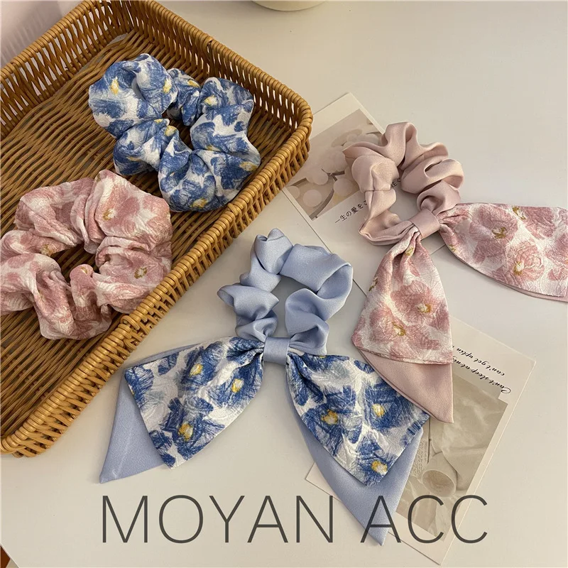 

Headdress Fresh Large Ribbon Headband Large Intestine Ring 2022 New Hair Rope Women's High-Grade Hair Band Bow