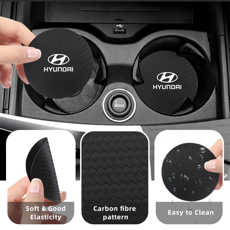 Автомобильный держатель для бутылки с водой 2 шт. Противоскользящий коврик Hyundai I30