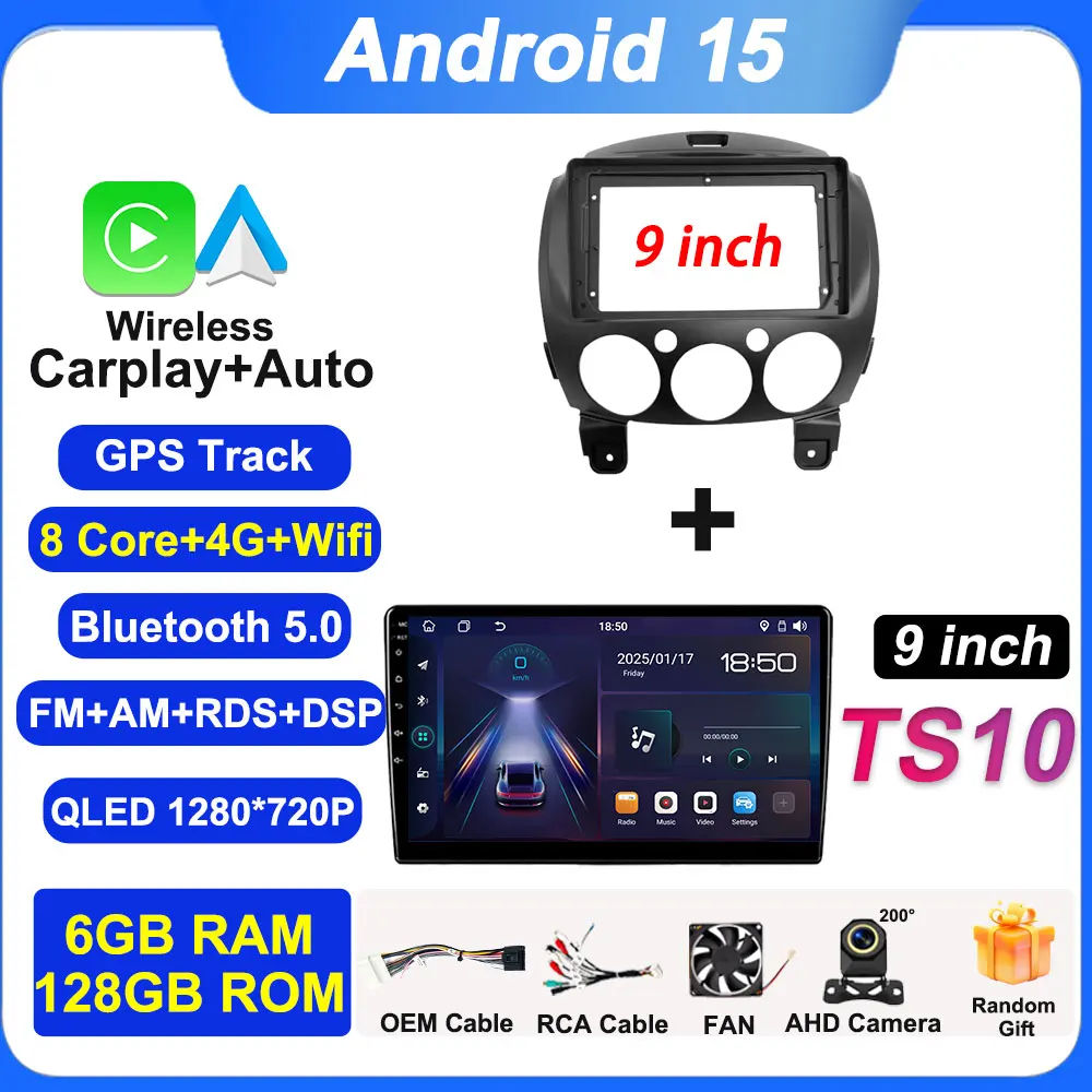 

Android 15 для Mazda 2 Mazda2 DE Demio 2007-2015 2 Din Автомобильный Android Carplay Авторадио Автомобильный мультимедийный плеер Carplay Автоэкран