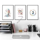 Беременность матери акварель гинекология стена искусство холст живопись ранняя печать midwoman Baby подарок доктор офис комната Декор