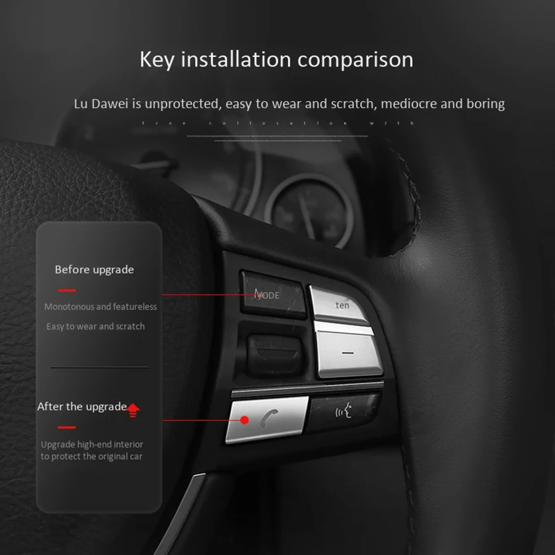 7 шт. автомобильные наклейки на кнопку переключателя руле для 1 2 3 4 5 серии GT3 GT5 X3 X5