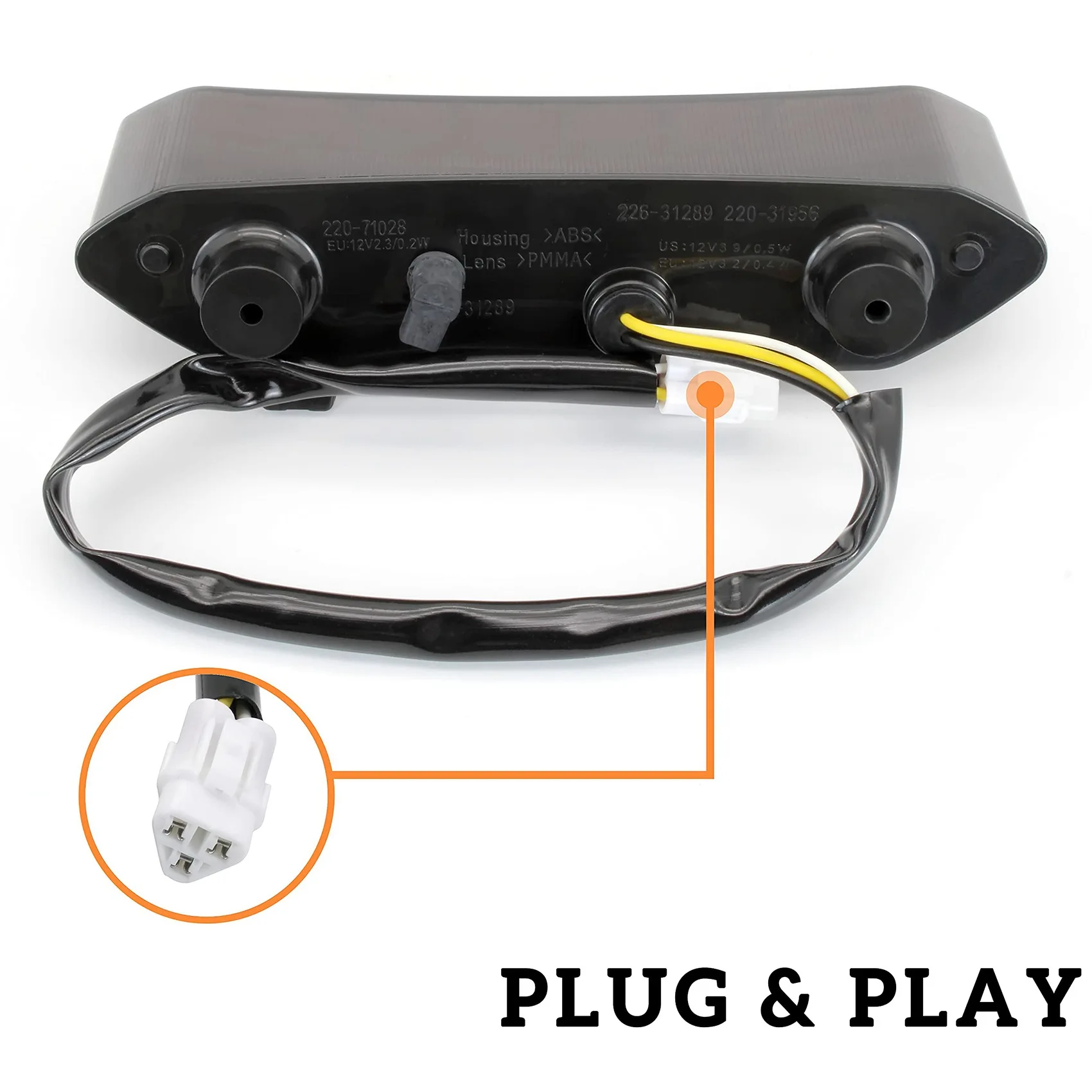 Светодиодный дымчатый черный задний фонарь стоп-сигнал для Yamaha Raptor 700 700R YFZ450R YFZ450X