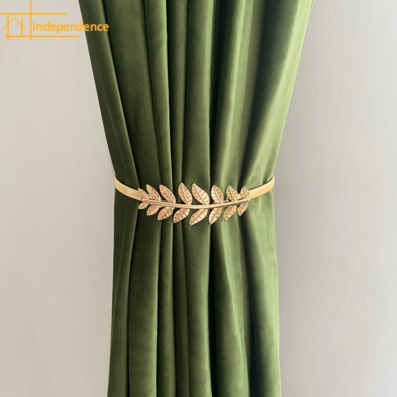 

Curtain Rope Straps Light Luxury High-grade Metal Buckles Tied with High-grade Straps Pair of Curtains Decoration