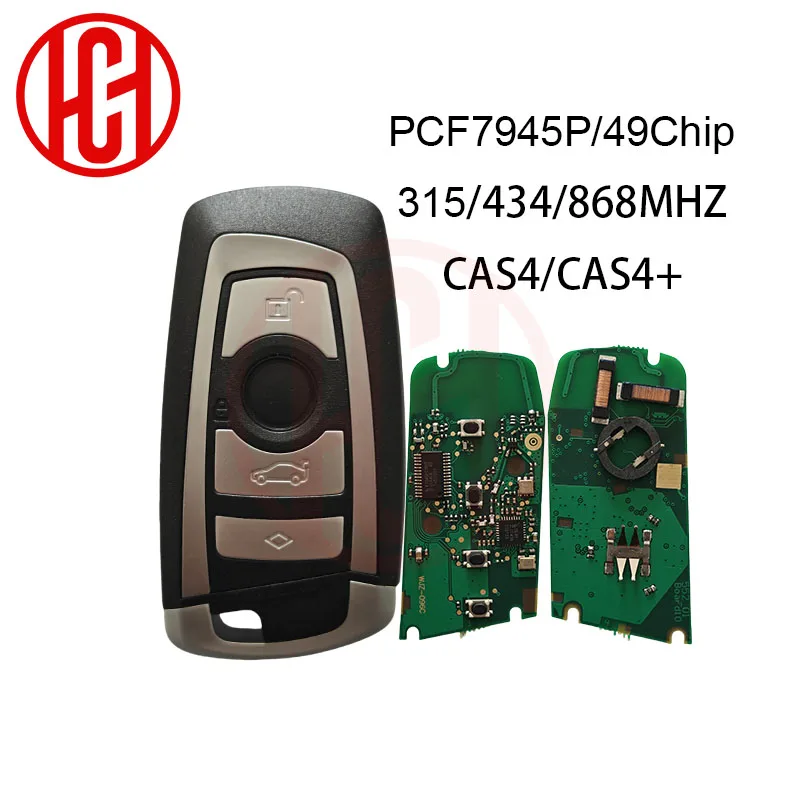 

Дистанционный ключ от автомобиля для BMW F 3 5 7 серии X5 X6 F20 F22 F30 CAS4 CAS4+ FEM BDC 315/433/434/868 МГц с чипом ID49 PCF7945P