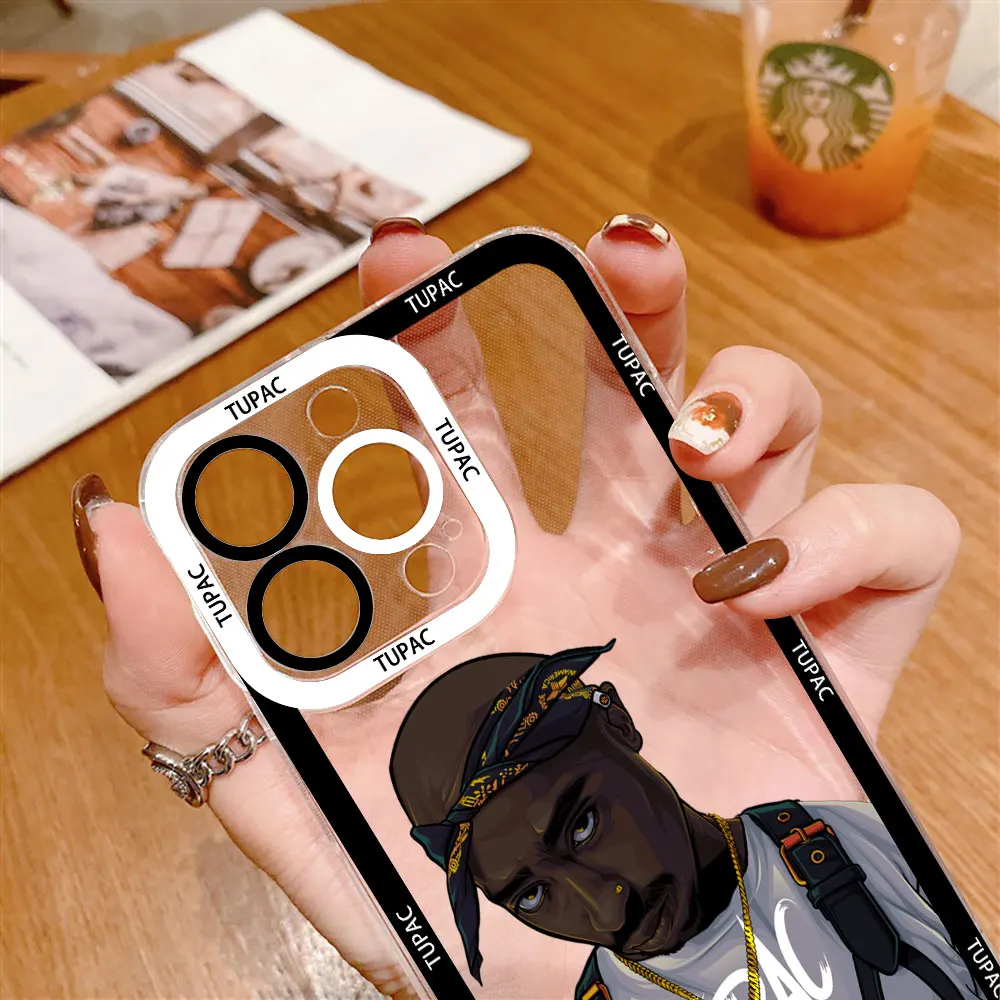 Чехол для телефона Singer Rapper 2Pac Tupac Xiaomi Redmi Poco X5 X4 X3 M4 M3 F3 GT NFC 11 11T 9 8 7 K40 Pro Lite прозрачный