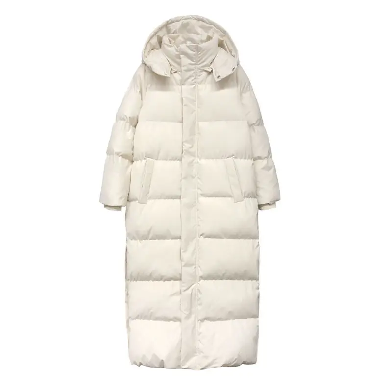 Fashion Over The Knee Cotton Clothes Women Long Large Size Cotton-padded Jacket Winter New Bread Wear Korean Version Loose Coat