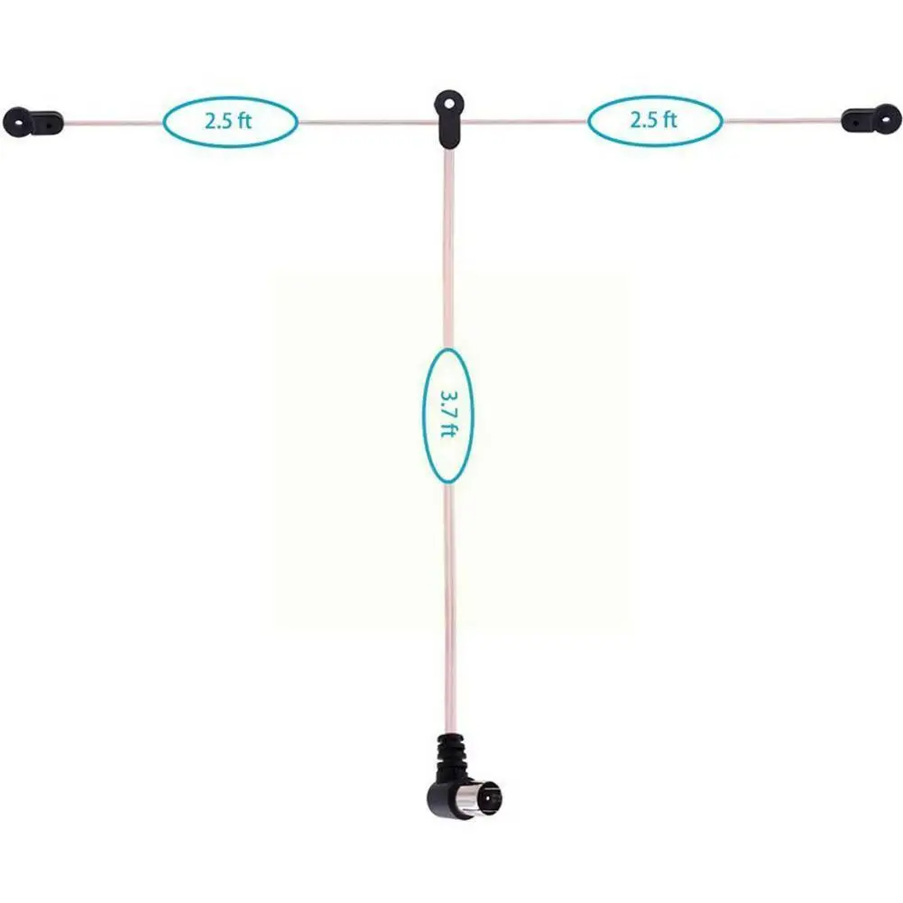 

Fm Radio Antenna 75 Ofm Dipole Indoor T Antennas Aerial Receiver Male Type F Connector For Fm Radio Stations Indo Z9t2