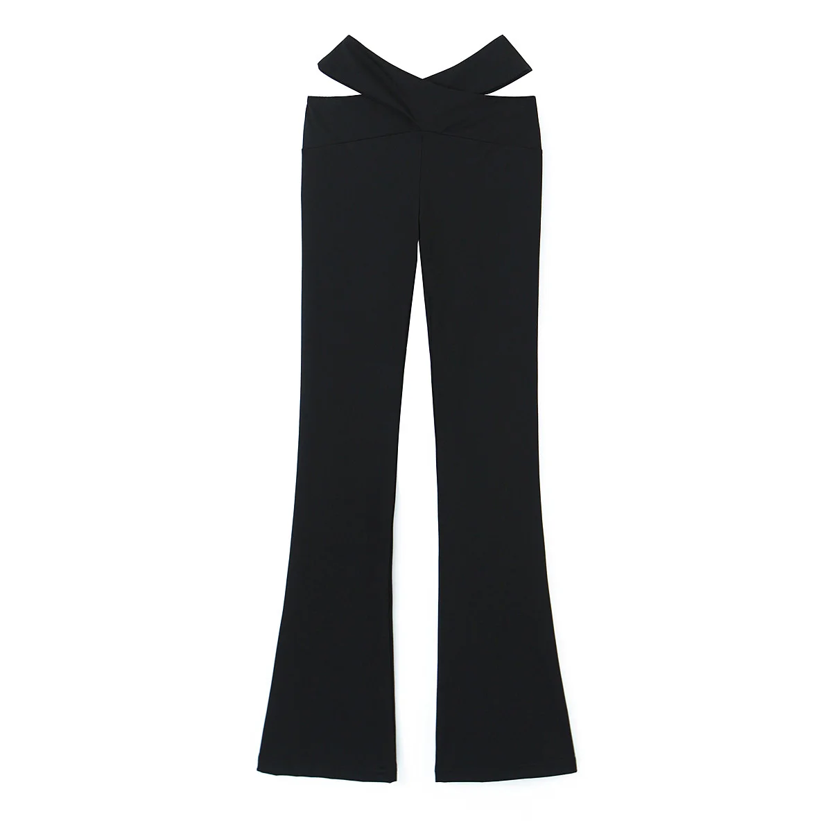 

Fall outfits women skinny yoga pants women flare leggings korean style streetwear criss cross casual yoga pants flare leg black
