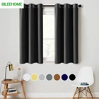 Плотные Короткие шторы для гостиной, спальни, занавески для кухни, однотонные шторы для комнаты, оконные занавески