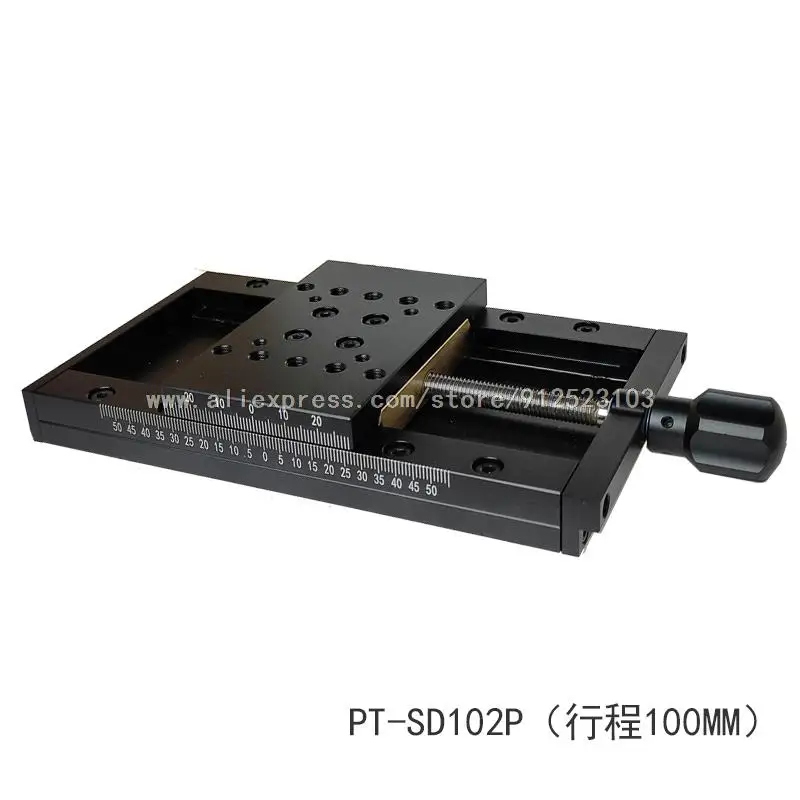 

X Axis 50mm Travel Manual translation stage Manual Linear Stage Displacement Platform Optical Sliding Table PT-SD102P/102PS