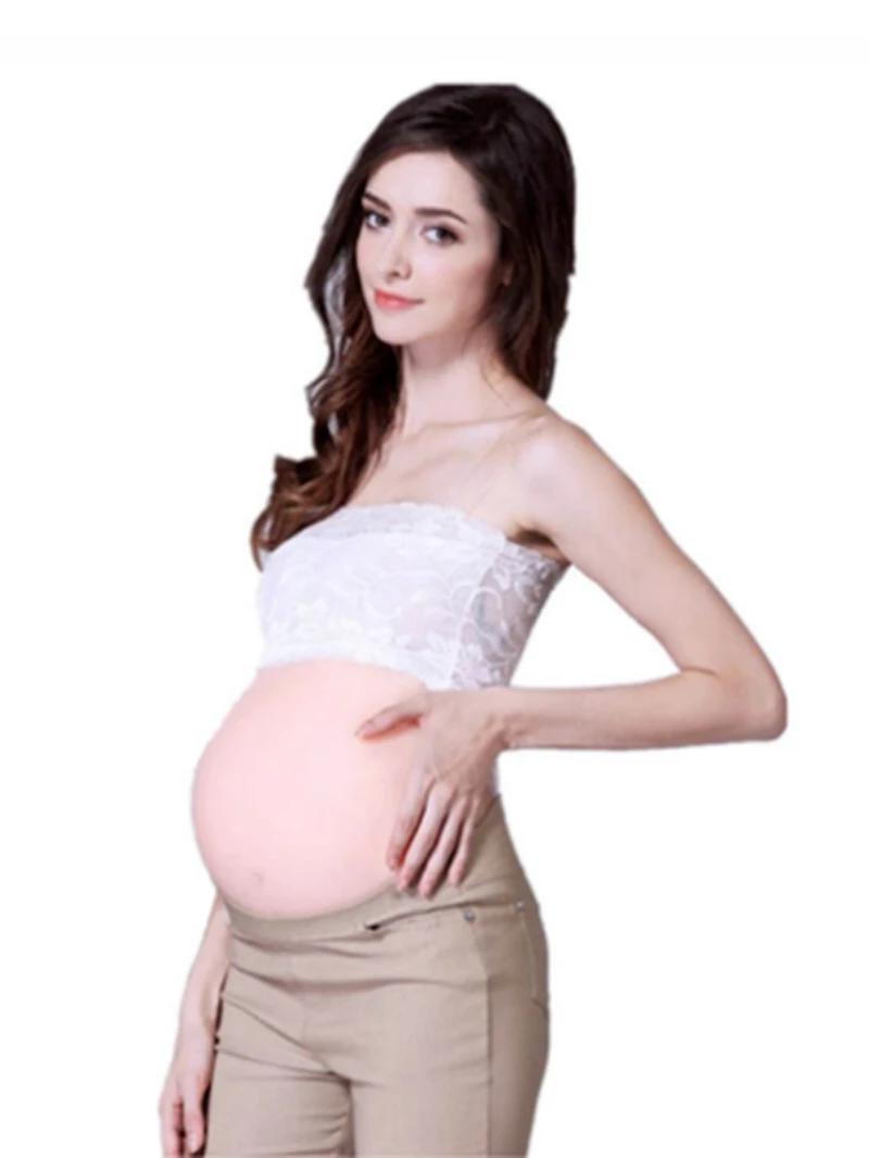 

2000g Fake Belly Month Pregnant Pregnancy Baby Bump Silicone Prosthetics Tummy Body Shaper Bodysuit Top Selling Product