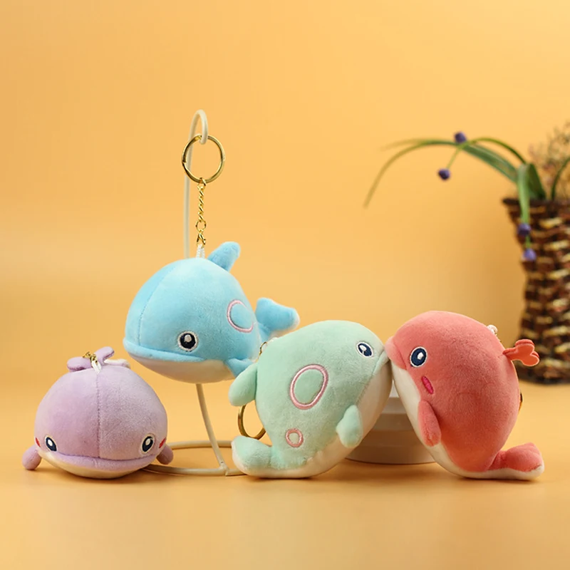 

1Pc Cute Dolphin Plush Doll Pendants Kids Toys Backpack Hangings Stuffed Animals Christmas Car Keyring Keychain Charm Birthday