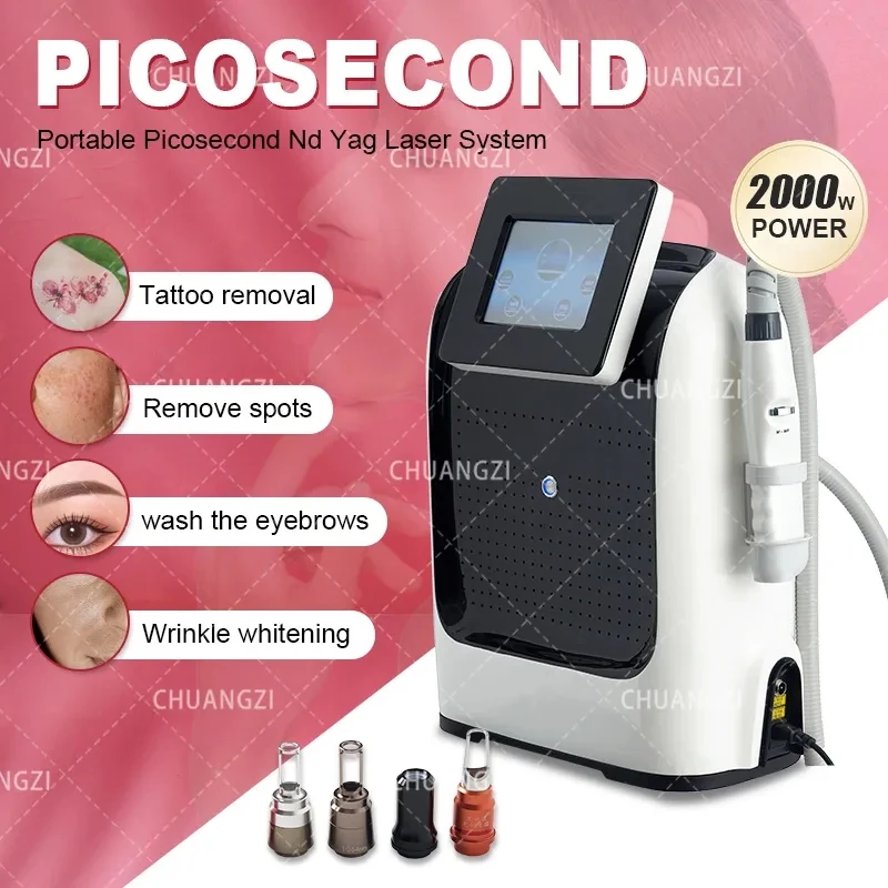 

Professional tattoo pigment removal portable 1064/532/1320nm Q-switching Nd Yag beauty salon whitening instrument 2023 new type