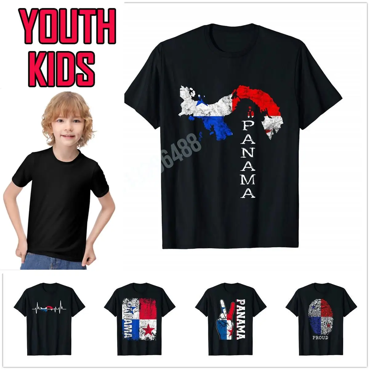 

Футболка детская хлопковая с принтом «Панама»