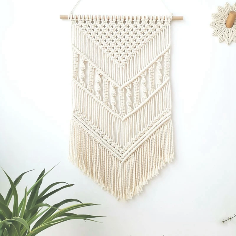 

Macrame Wall Hanging Woven Tapestry,Woven Wall Tapestry Bohemian Home Decor For Kids Room Wedding Party Ornament Craft