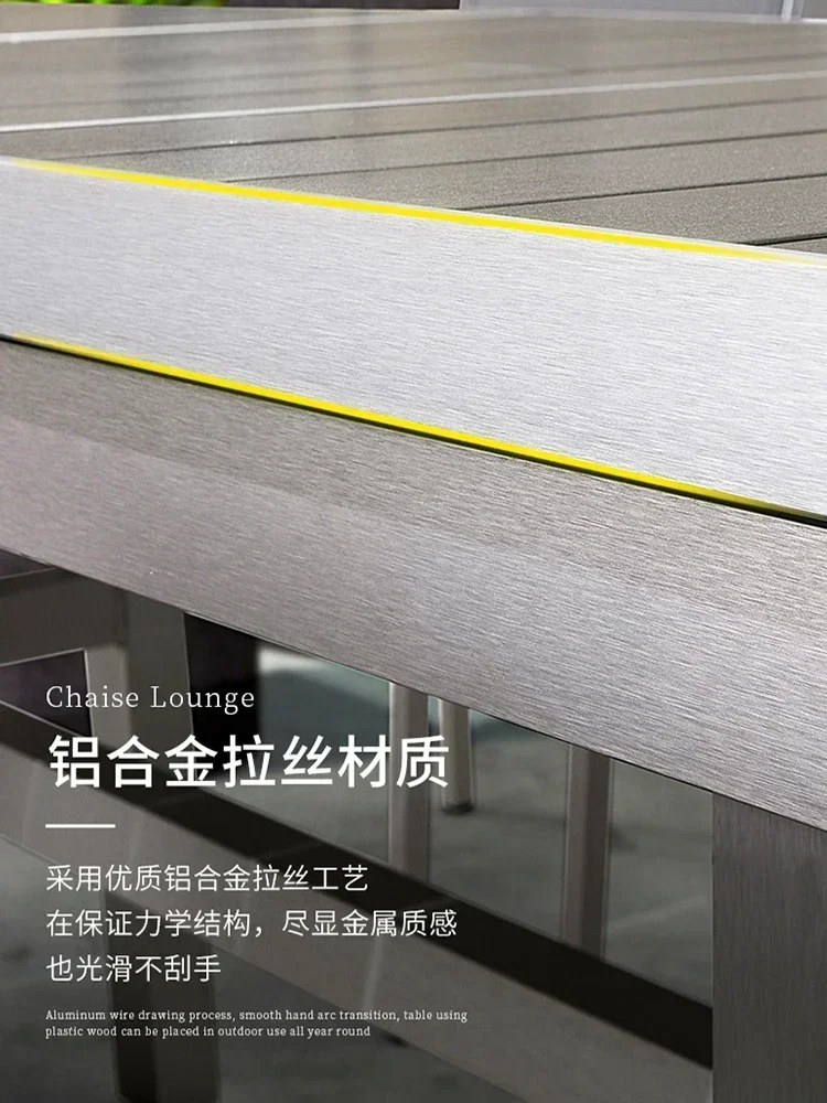 Роскошный уличный обеденный стол для отдыха стул двора виллы сада пластиковый